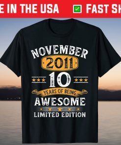 Vintage November 2011 10th Birthday 10 Years Old T-Shirt