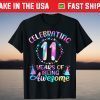 11 Years Of Being Awesome 11 Years Old 11th Birthday Tie Dye T-Shirt