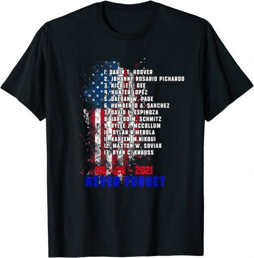 13 fallen soldiers names , Never Forget Of Fallen Soldiers Gift Shirt