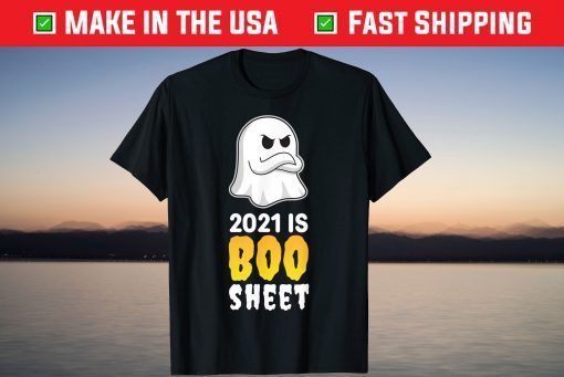 2021 Is Boo Sheet Halloween Funny Ghost Face Mask T-Shirt