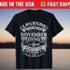 25th Birthday Decoration Legends Were Born In November 1996 T-Shirts