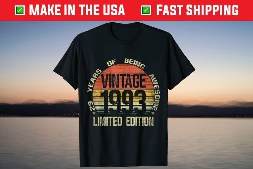 29 Year Old Vintage 1993 Limited Edition 29th Birthday T-Shirt