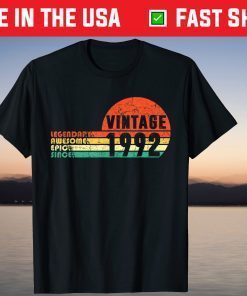 30 Year Old Legendary Vintage Awesome Birthday 1992 T-Shirt