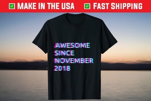 3rd Birthday 3 Years Old Awesome Since November 2018 T-Shirt