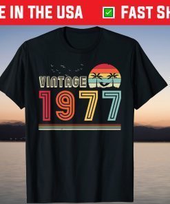 44 Year Old Gifts Vintage 1977 34th Birthday Tee Shirt