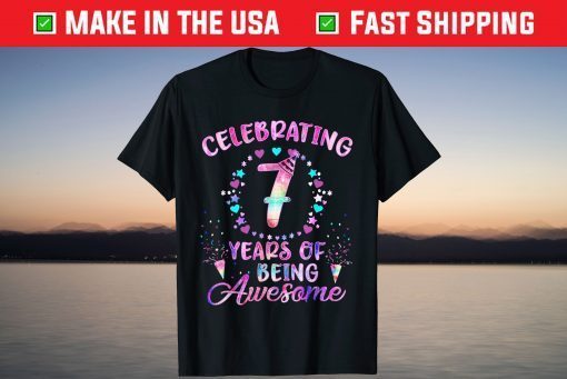 7 Years of Being Awesome 7 Years Old 7th Birthday T-Shirt