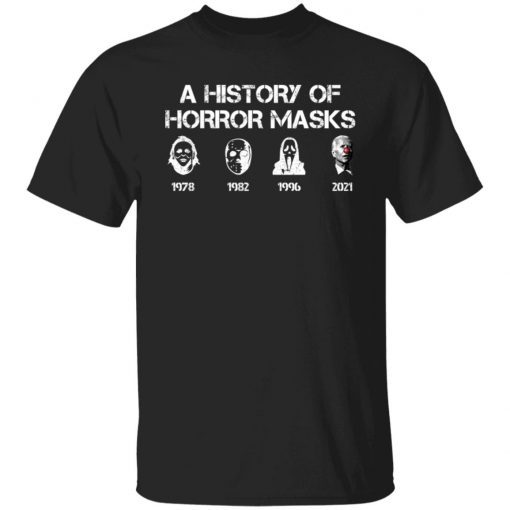 A History Of Horror Masks Halloween Biden Gift Shirt