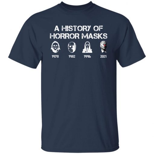 A History Of Horror Masks Halloween Biden Gift Shirt