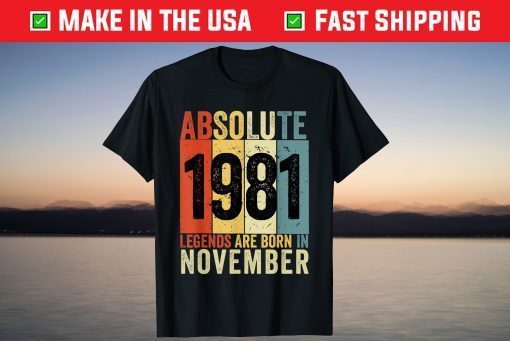 Absolute legends are born in november 1981 40th birthday Shirt