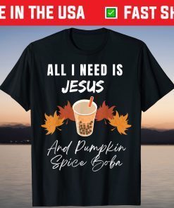 All I-Need Is Jesus And Pumpkin Fall Season Thanksgiving T-Shirt