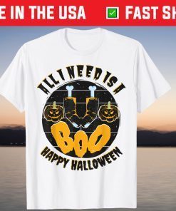 All I Needs Is A Boo Happy Halloween Scary Pumpkin T-Shirt