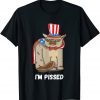 Angry Patriotic Cat USA Flag I'm Pissed USA Cat Us 2021 Shirt