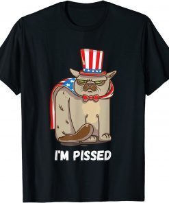 Angry Patriotic Cat USA Flag I'm Pissed USA Cat Us 2021 Shirt