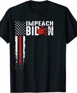 Anti Impeach Joe Biden USA Flag Unisex Shirt