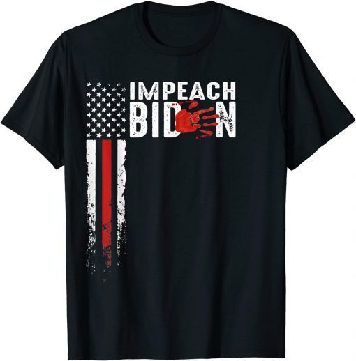 Anti Impeach Joe Biden USA Flag Unisex Shirt