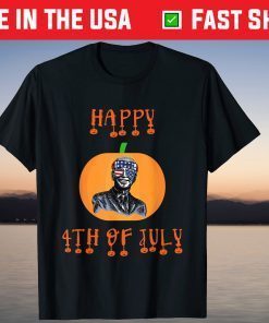 Anti Joe Biden Happy 4th of July Pumpkin Head T-Shirt