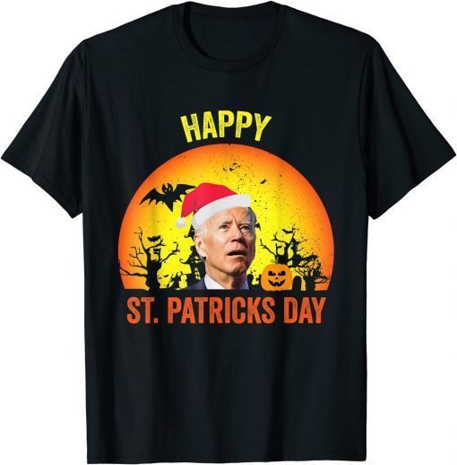 Anti Joe Biden Happy St Patrick Pumpkin Head Halloween Unisex Shirt