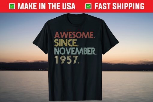 Awesome Since November 1957 64th Birthday 64 Years Old Shirt