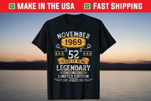 Awesome Since November 1969 52nd Birthday 52 Years Old T-Shirt