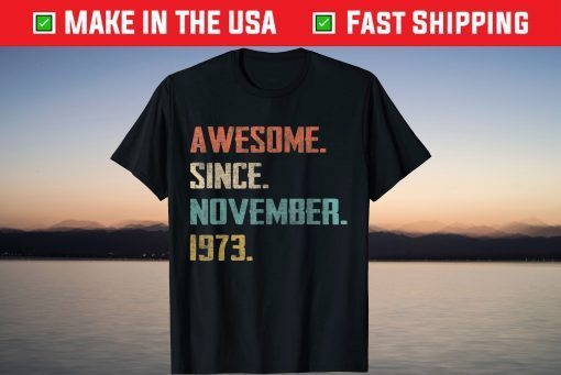 Awesome Since November 1973 48th Birthday T-Shirt