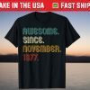 Awesome Since November 1977 44th Birthday 44 Years Old T-Shirt