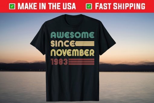 Awesome Since November 1983 Vintage 1983 38th Birthday Unisex Shirt