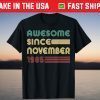 Awesome Since November 1985 Vintage 1985 36th Birthday Shirt