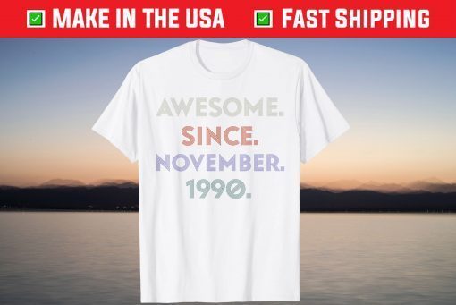 Awesome Since November 1990 31th Birthday 31 Years Old T-Shirt