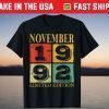 Awesome Since November 1992 29th Birthday 29 Years Old T-Shirt