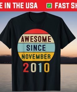 Awesome Since November 2010 11st Birthday 11 Year Old T-Shirt