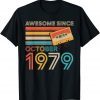 Awesome Since October 1979 42Th Birthday 42 Year Old Gift Shirt