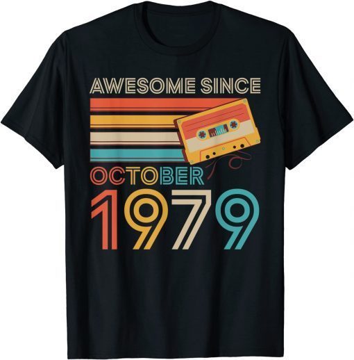 Awesome Since October 1979 42Th Birthday 42 Year Old Gift Shirt