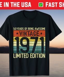 Awesome Since September 1971 50th Birthday 50 Years Old T-Shirt