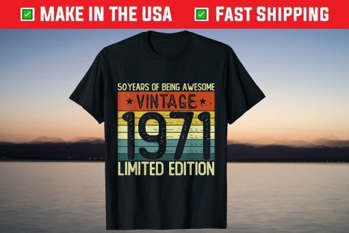 Awesome Since September 1971 50th Birthday 50 Years Old T-Shirt