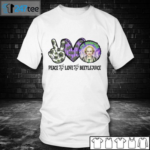 Beetlejuice Its Show Time Peace Love Halloween Unisex Shirt