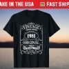 Best Born In 1981 40 Years Old Aged To Perfection T-Shirt