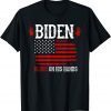 Biden Blood On His Hands USA Flag - Vintage Biden Handprint Gift Shirt