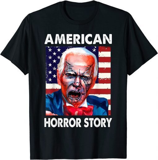 Biden Horror American Zombie Story Halloween Flag Official Shirt