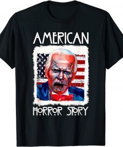 Biden Horror American Zombie Story Halloween Usa Flag Gift Shirt