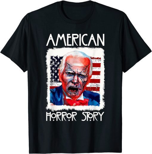 Biden Horror American Zombie Story Halloween Usa Flag Gift Shirt