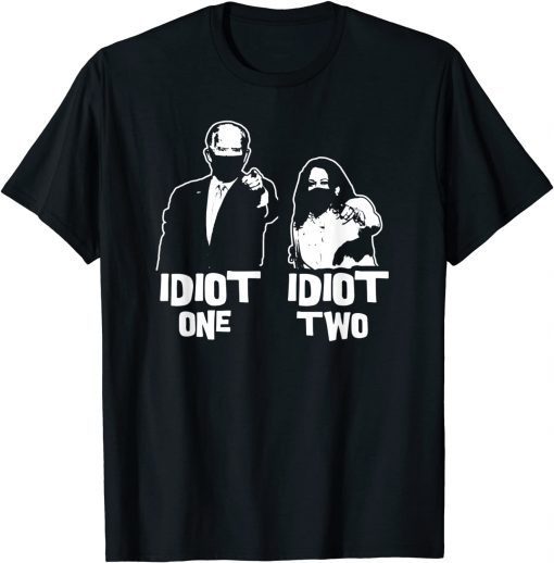 Biden Idiot One Harris Idiot Two Anti Biden Pro America USA 2021 Shirt