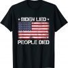 Biden Lied People Died American US Flag Gift Shirt