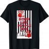 Biden Lied People Died Anti Biden USA Flag Bloody Hand Biden Gift Shirt