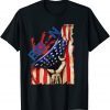 Blood On His Hands Biden Bring Trump Back Distressed US Flag Gift Shirt