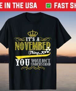 Born In November It's A November Thing Birthday T-Shirt