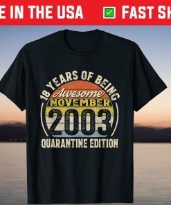 Born November 2003 18th Quarantine Bithday Made in 2003 T-Shirt