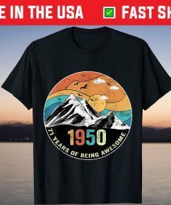 Born in 1950 71 Years of Being Awesome T-Shirt