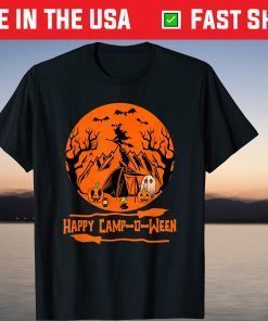 Camping Halloween Costumes Witch Happy Camp O Ween Pumpkins T-Shirt