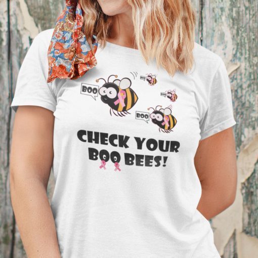 Check Your Boo Bees Breast Cancer Awareness Unisex Shirt