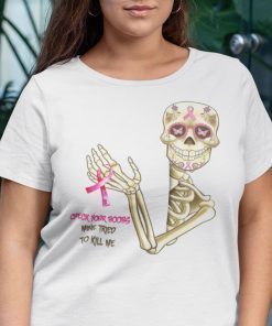 Check Your Boobs Mine Tried To Kill Me Breast Cancer Unisex Shirt